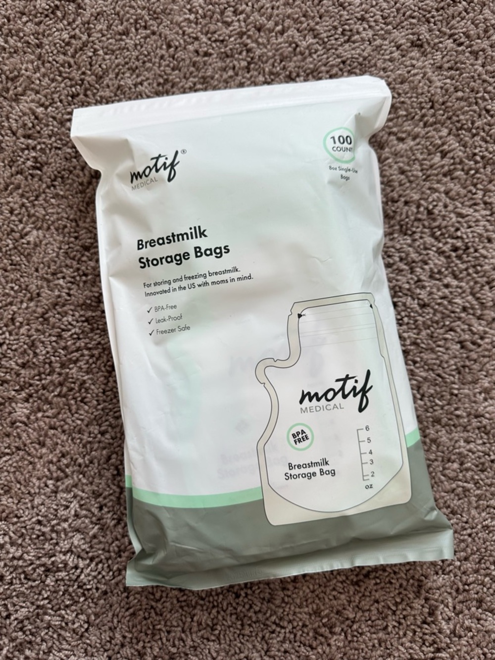 2 Packs - Motif Medical Breastmilk Storage Bags  BPA Free Leak Proof Moving Sale